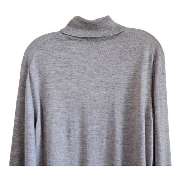 SAKS FIFTH AVENUE Women L Cashmere Sweater Beige Turtleneck Lightweight Base 42" - Picture 6 of 9